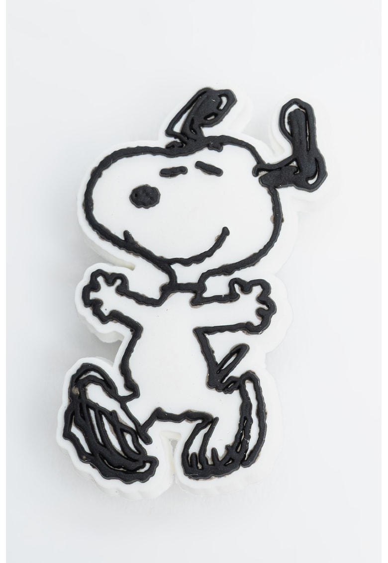 Talisman pentru saboti Jibbitz Peanuts Snoopy - Alb/Negru