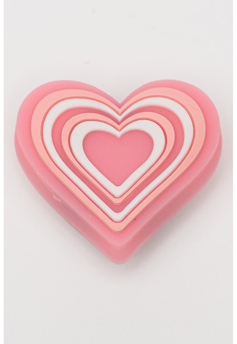Talisman in forma de inima - pentru saboti - Alb/Roz deschis