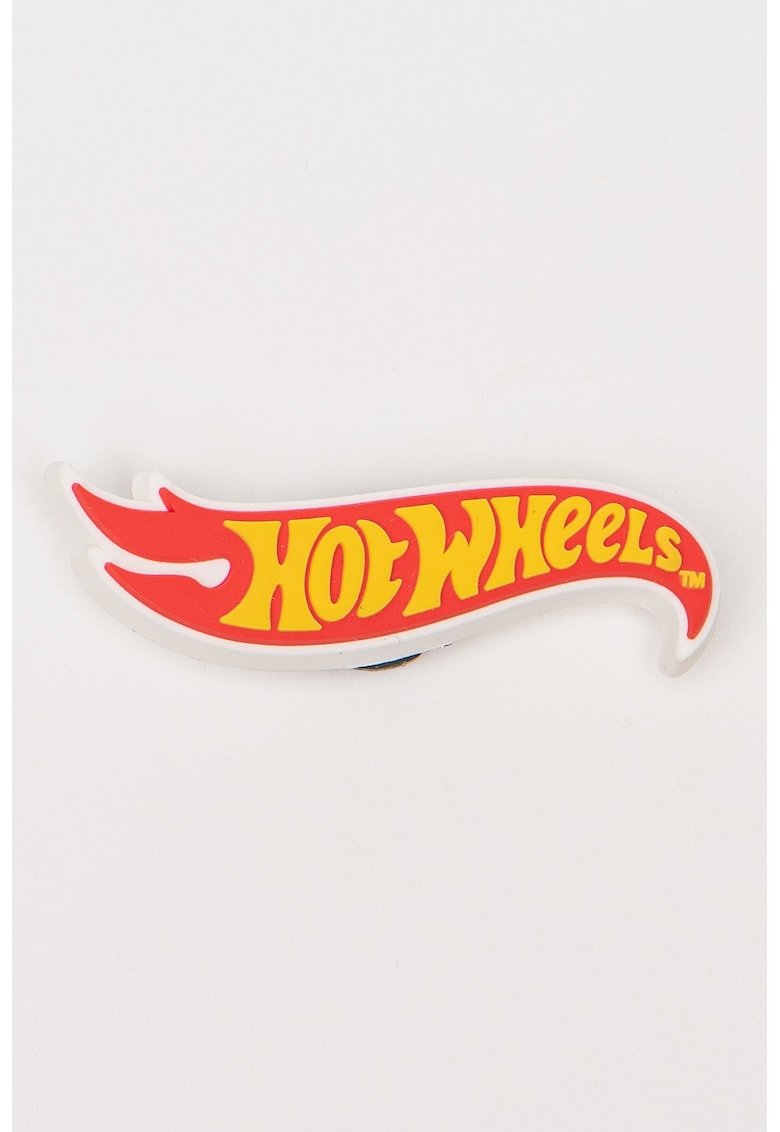 Talisman pentru saboti Jibbitz Hot Wheels - Galben deschis/Rosu vermillion