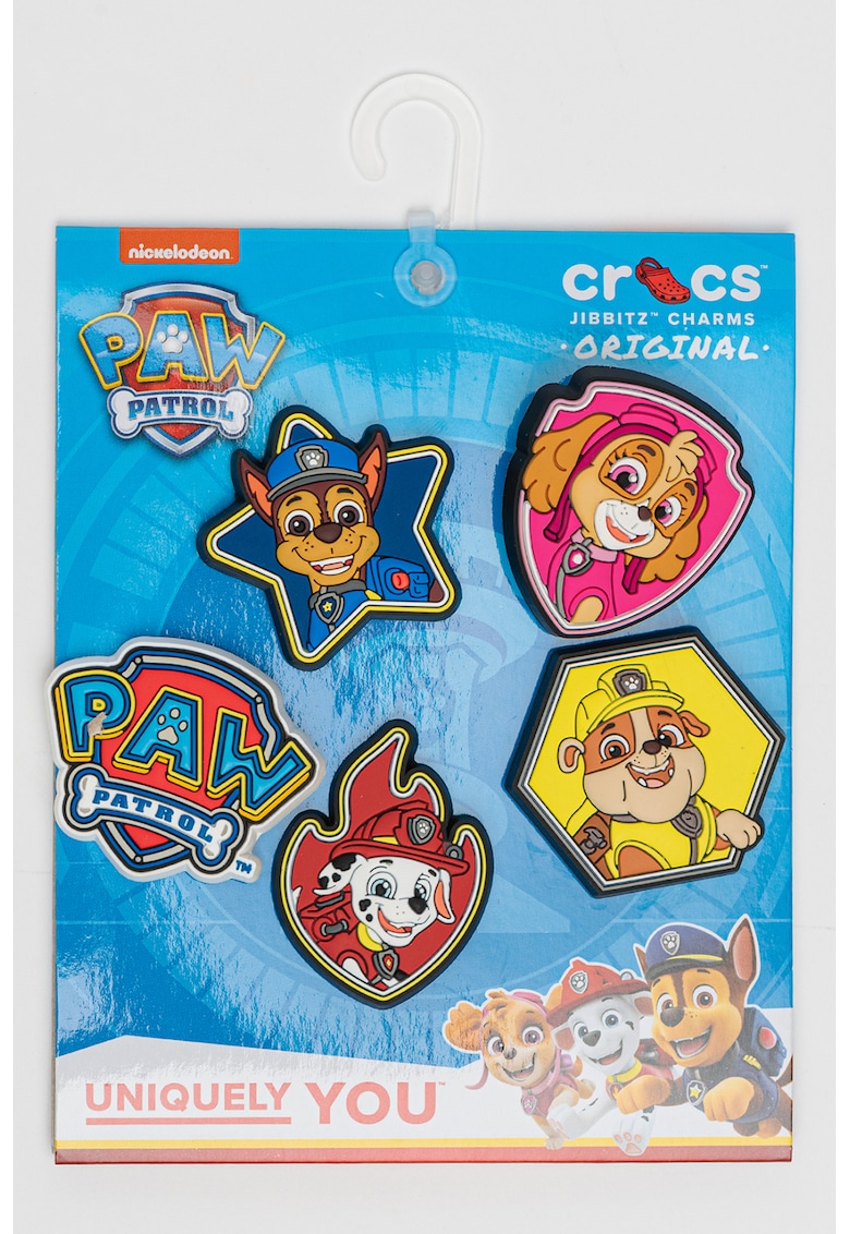 Set de taslimane cu tematica Paw Patrol Jibbitz™ - Galben/Roz/Albastru