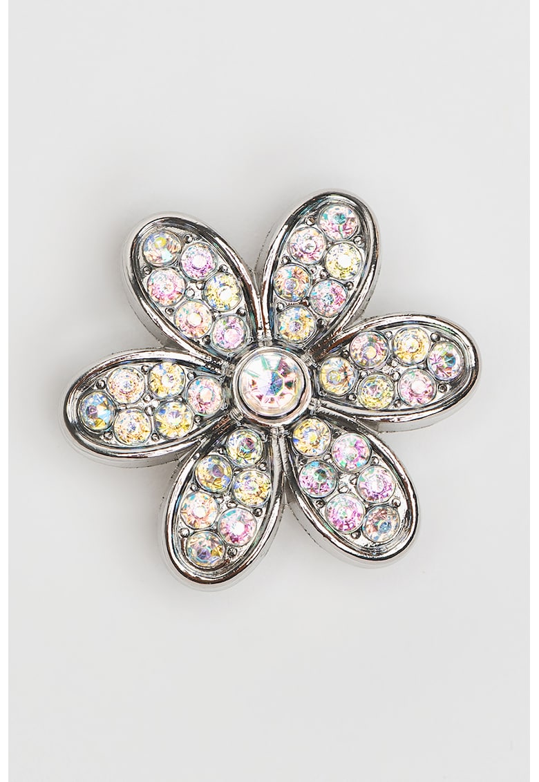 Talisman in forma de floare Jibbitz - Argintiu