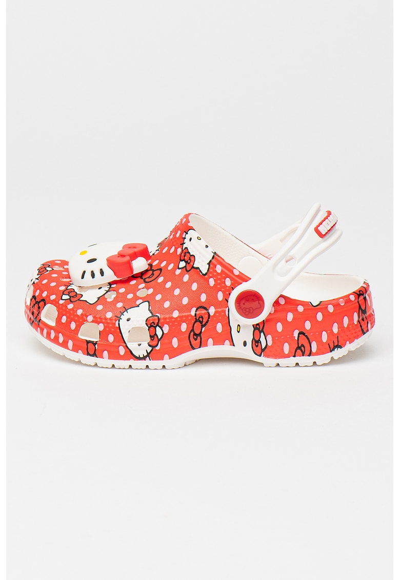 Saboti slingback Hello Kitty - Rosu/Alb