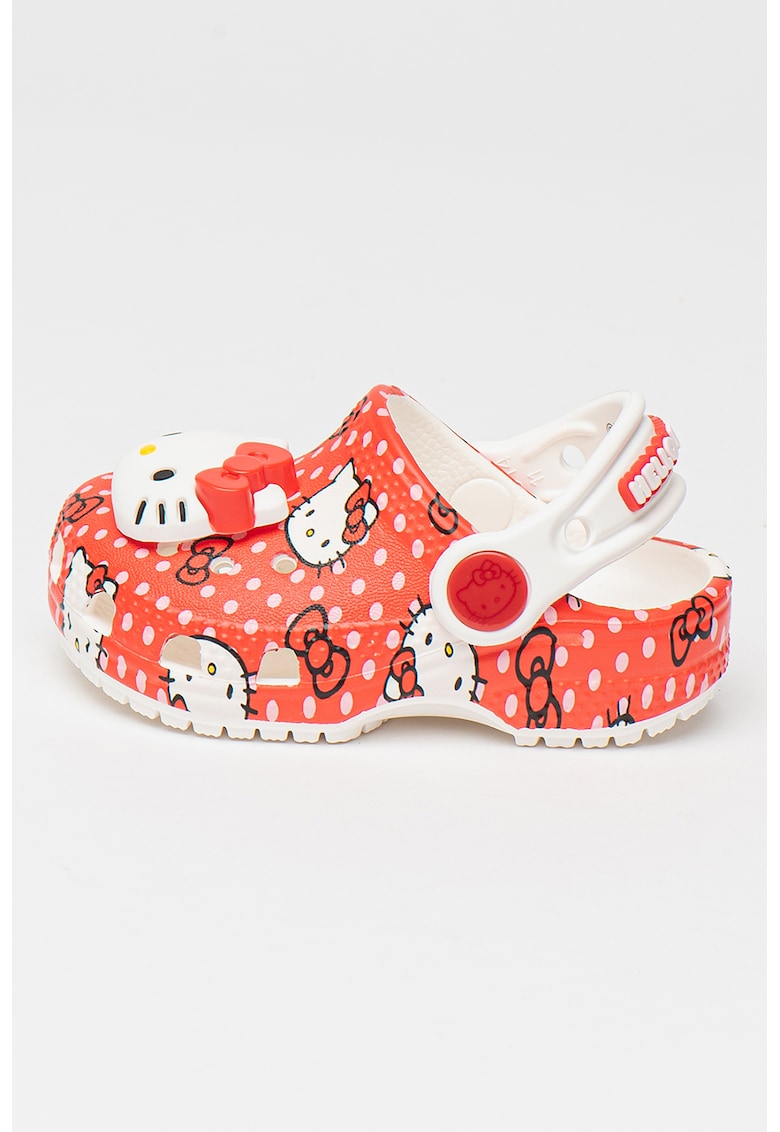 Saboti slingback Hello Kitty - Rosu/Alb