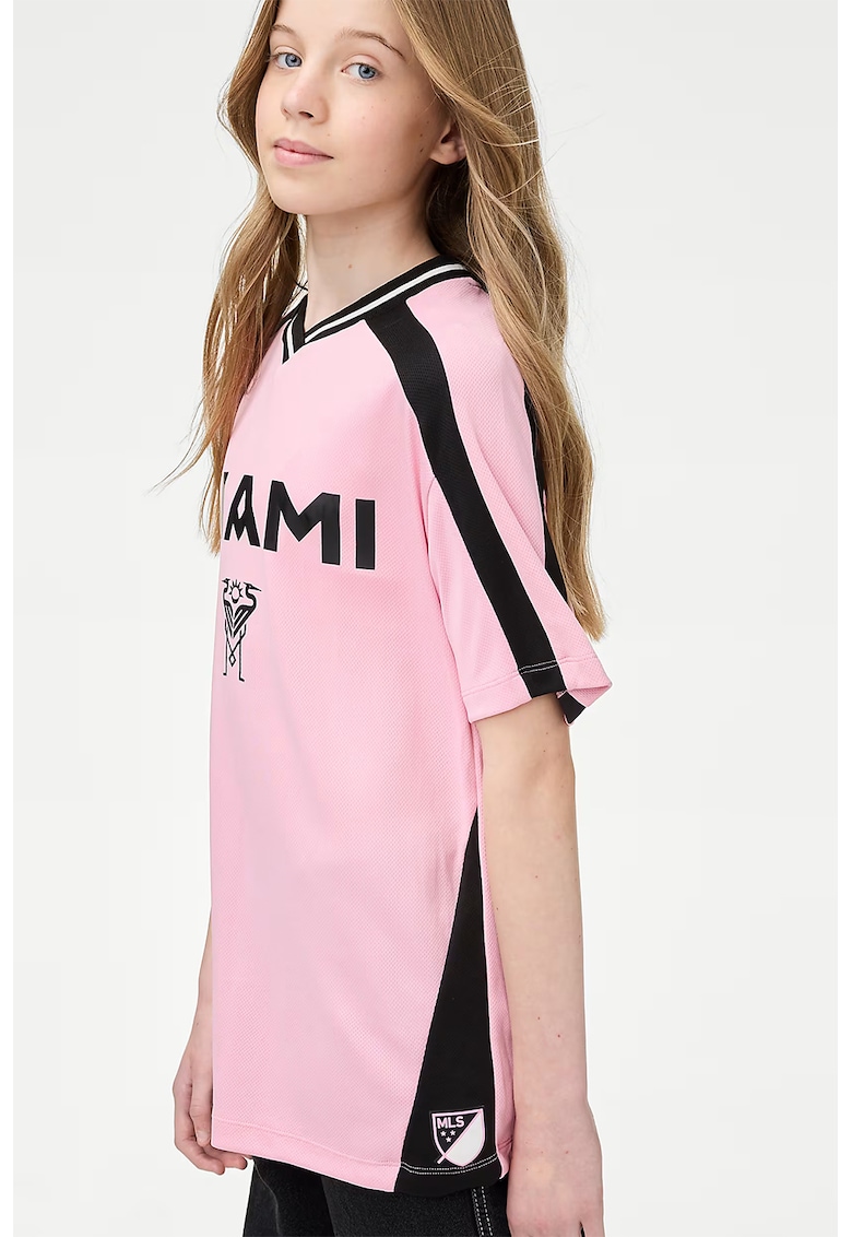 Tricou cu decolteu in V si imprimeu text