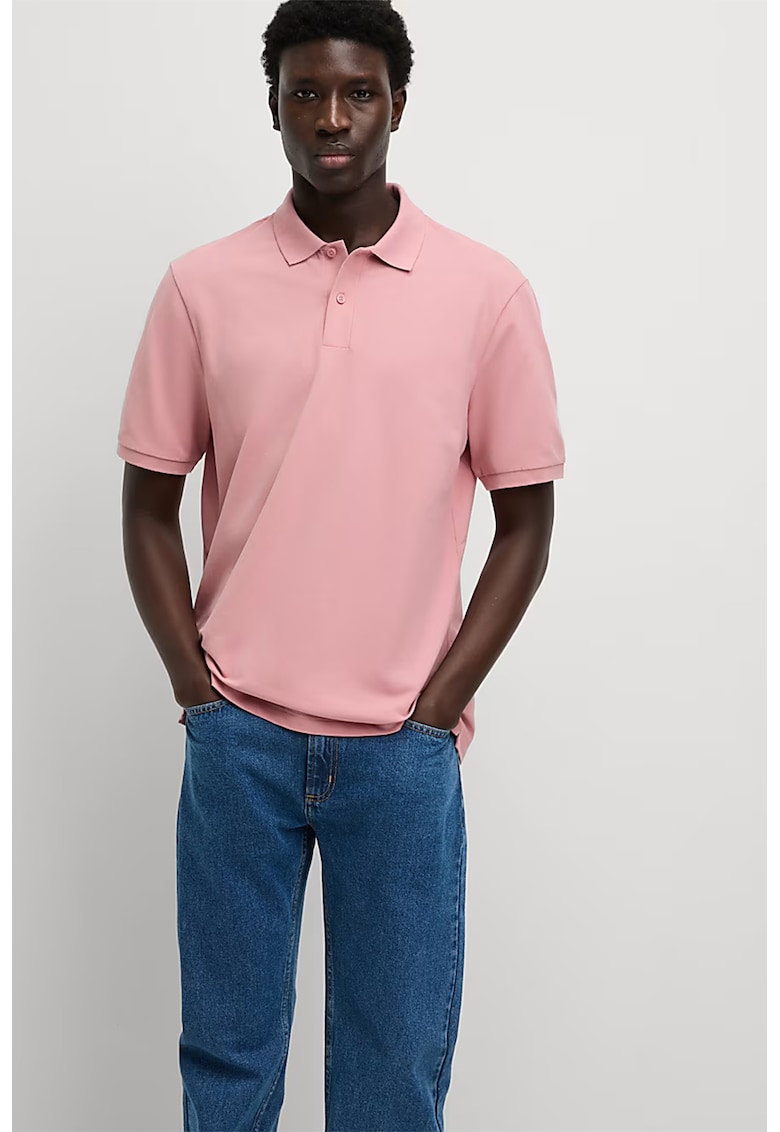 Tricou polo regular fit - Roz deschis
