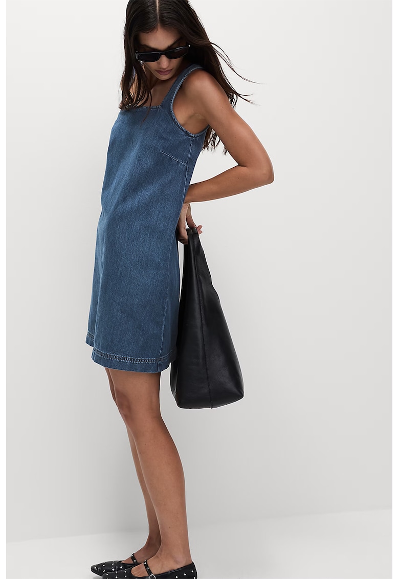 Rochie scurta din denim fara maneci