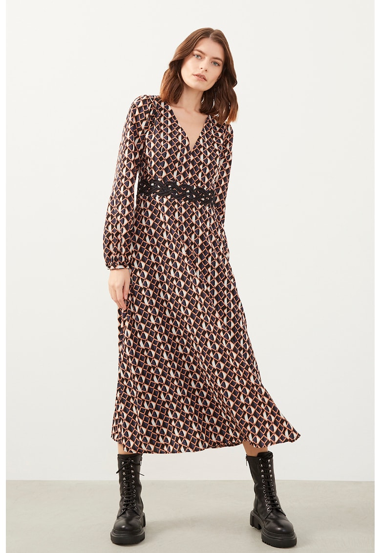 Rochie lunga cu decolteu in V