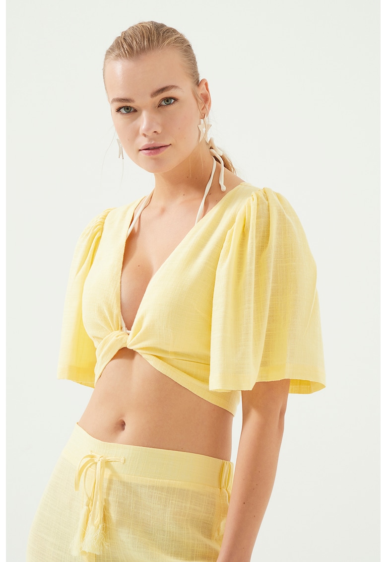 Bluza pentru plaja - Bumbac/Viscoza - Galben