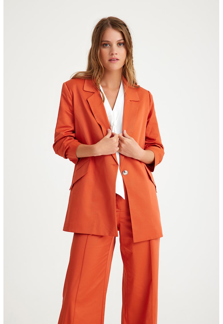 Sacou dama - Poliester/Bumbac/Elastan - Portocaliu