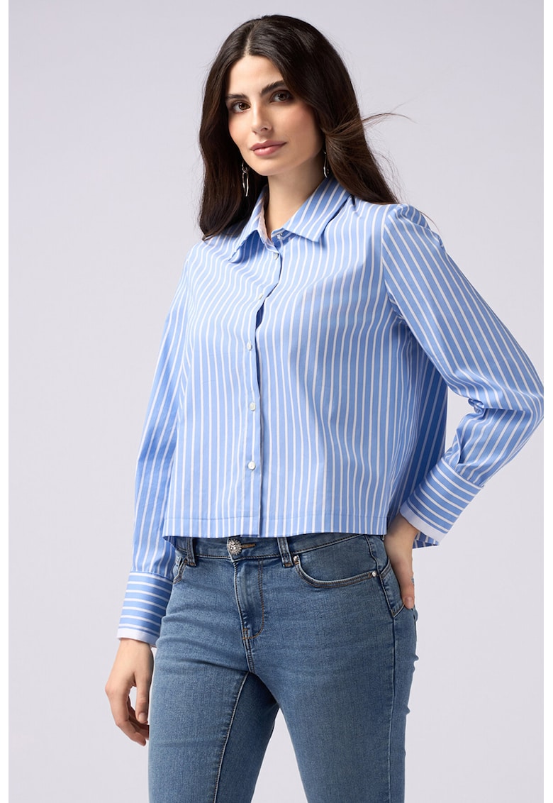 Camasa crop cu dungi Camasa crop cu dungi