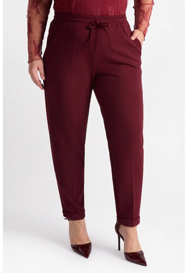 Pantaloni conici cu talie inalta