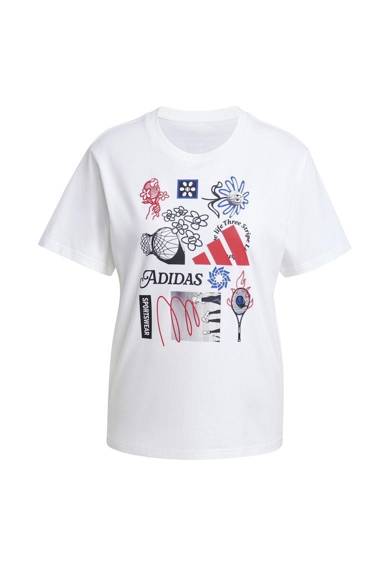 Tricou  W C Photo Tee 2 JN9097 Femei Alb