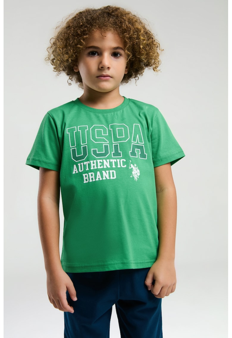 Set de imbracaminte cu imprimeu logo- 2 piese