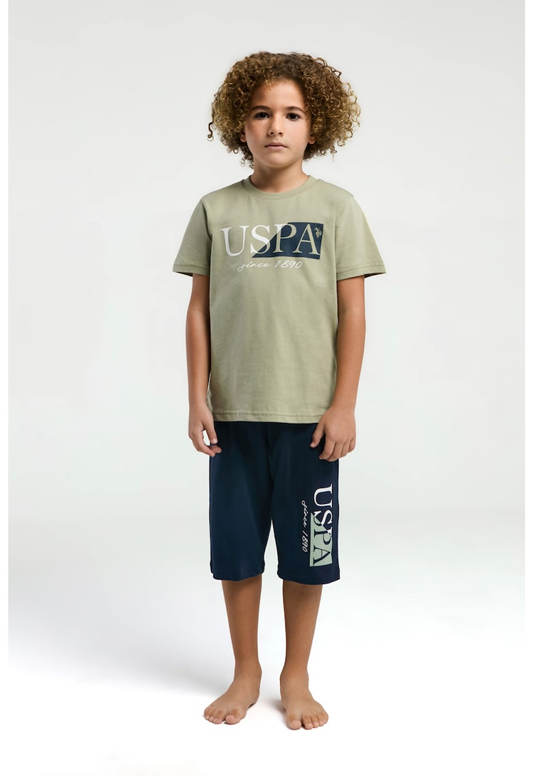 Set de tricou de bumbac si pantaloni scurti - 2 pidwqfwqse - Albastru ultramarin/Kaki