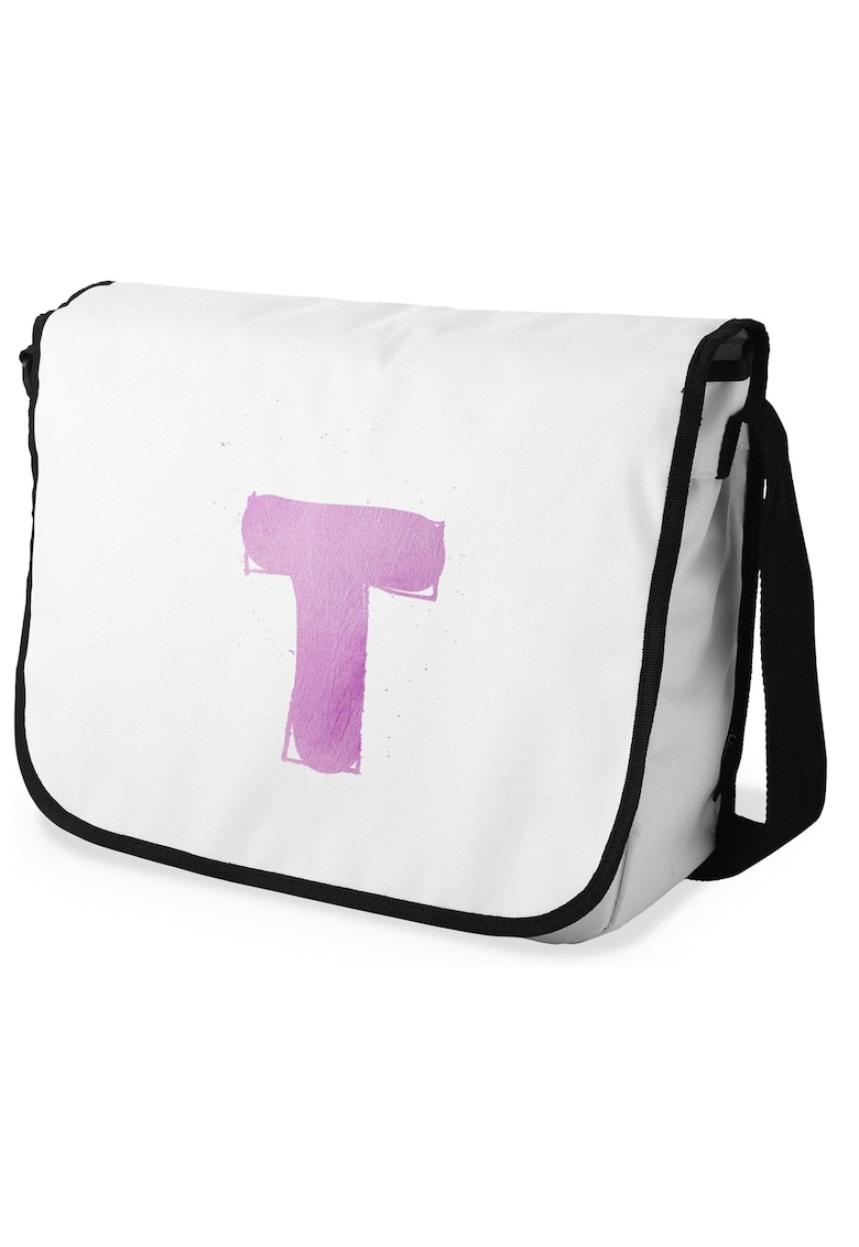 Geanta de umar multicolor - 29x36cm - bumbac - model litera T