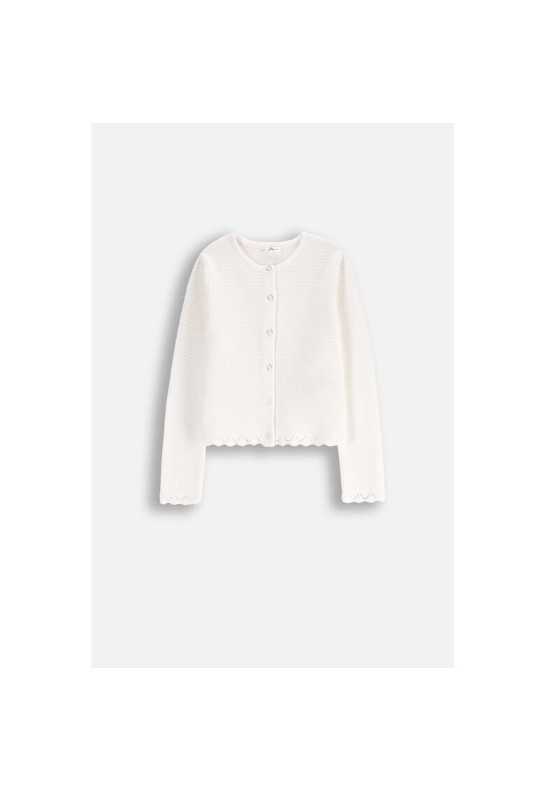 Pulover pentru fete - ecru - bumbac