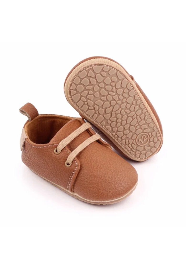 Pantofi Eleganti - Cu Sireturi - Piele ecologica - Baieti - Maro