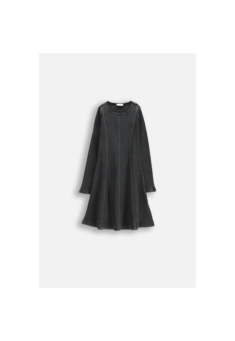 Rochie pentru fete - bumbac gri - Gri antracit