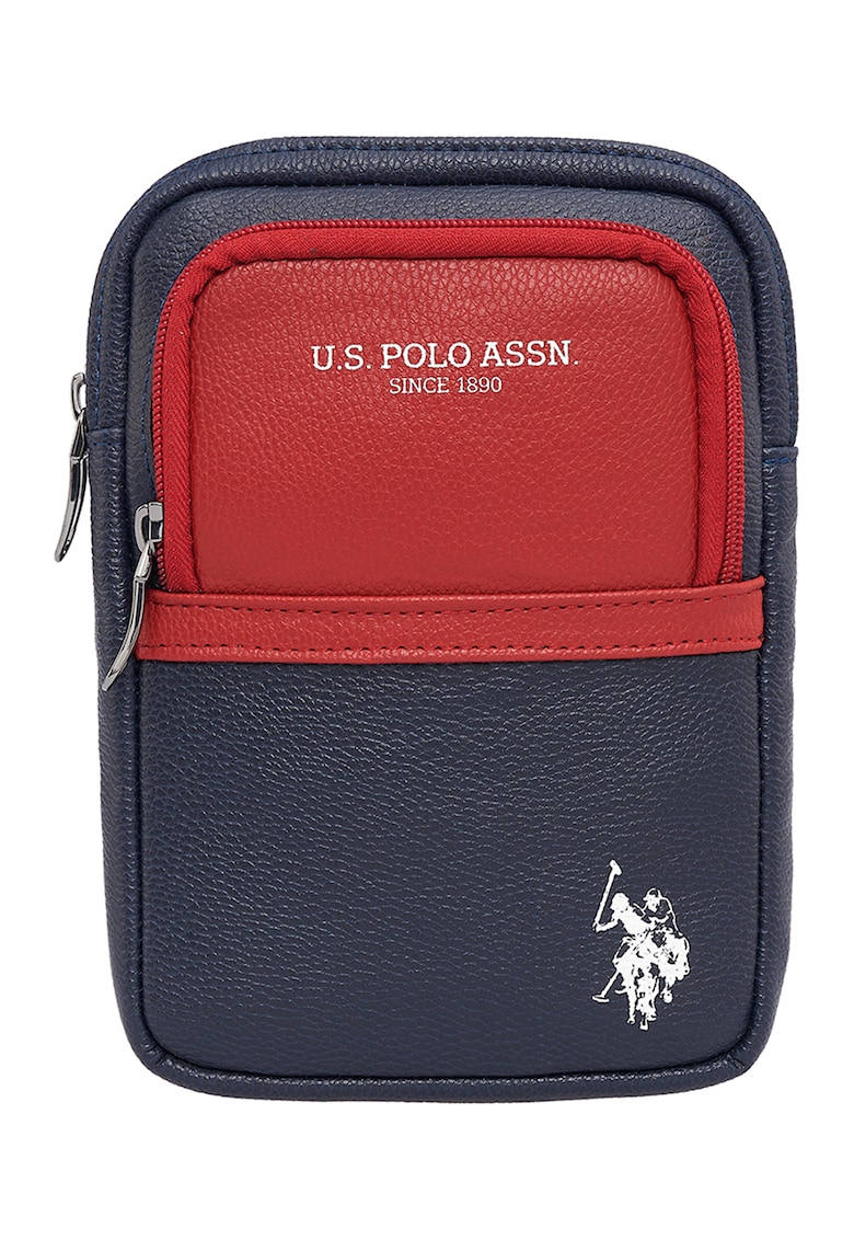 Geanta crossbody de piele ecologica in doua nuante