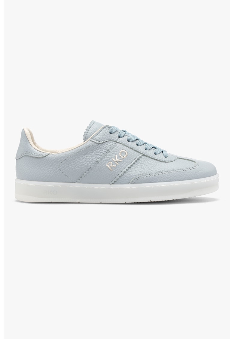 Pantofi sport de piele cu logo - Alb/Albastru pal