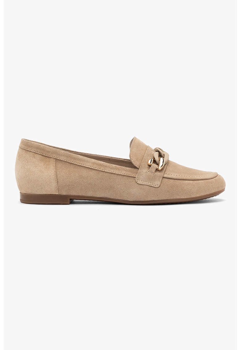 Pantofi loafer de piele intoarsa