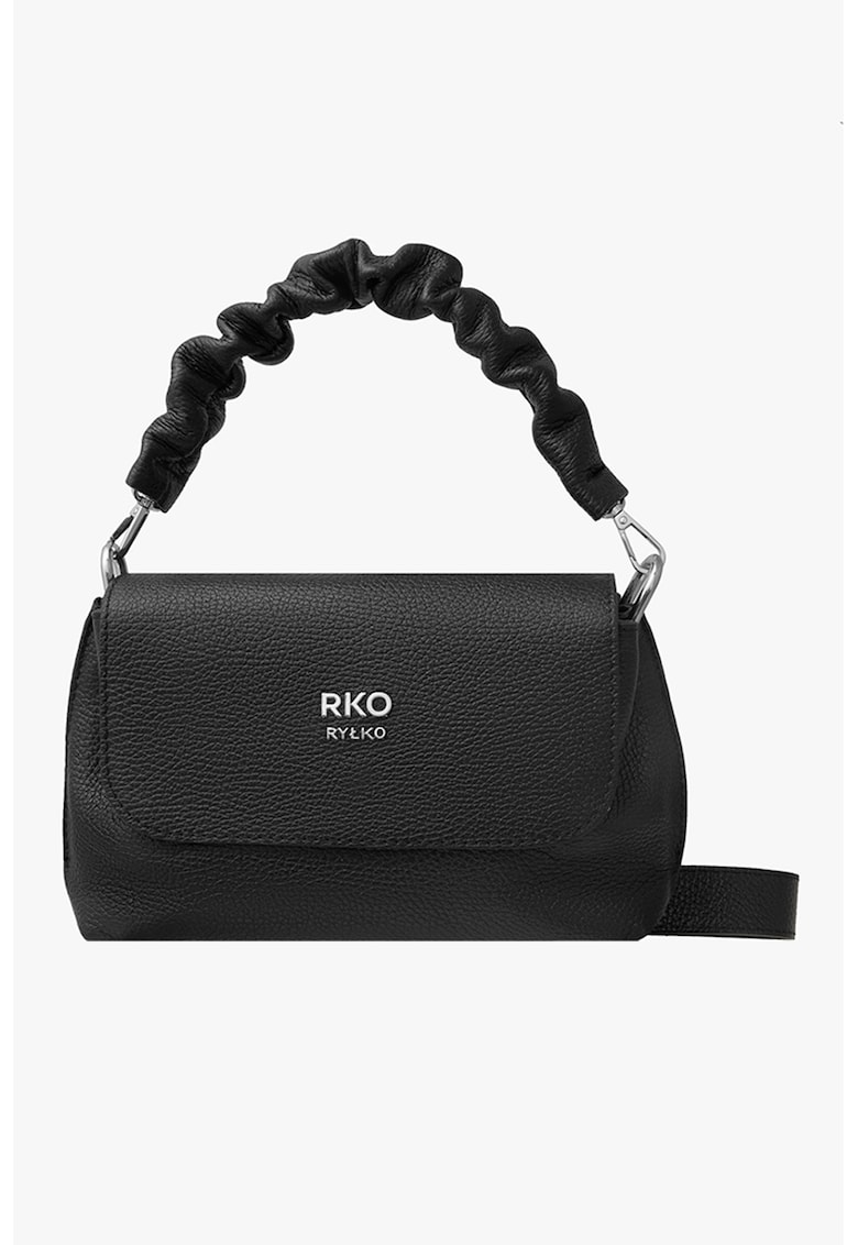 RYLKO - Geanta de piele cu maner si logo - Negru