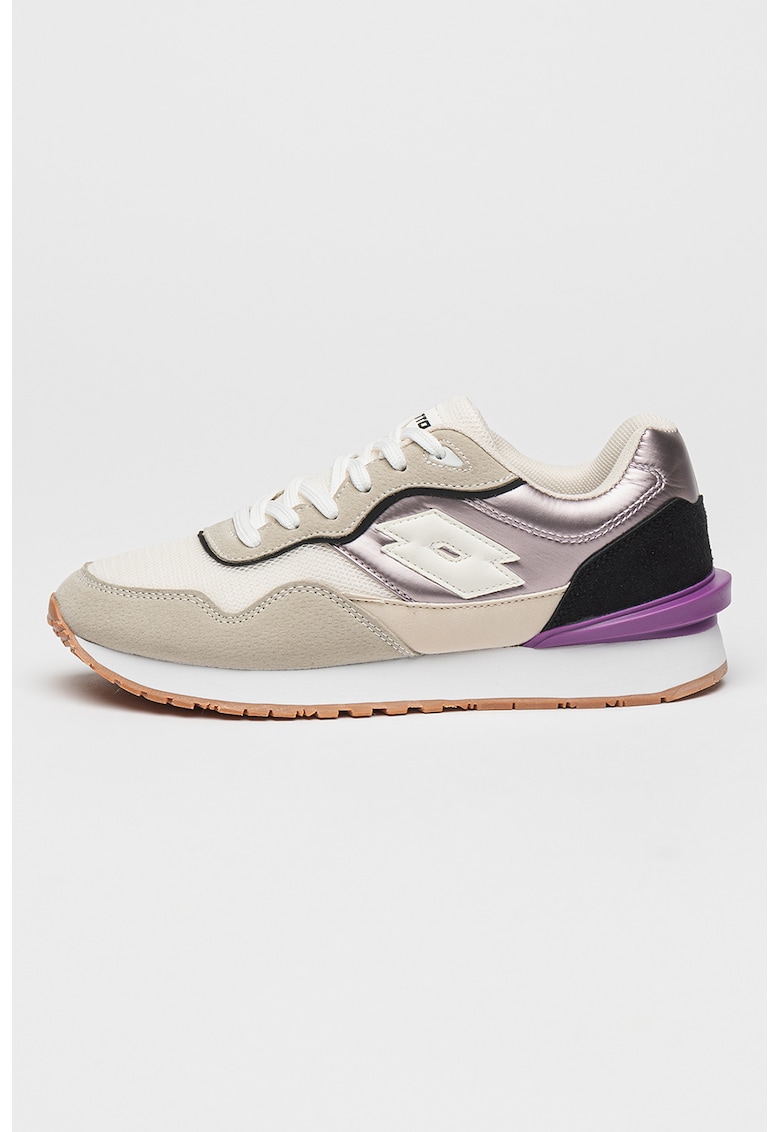 Pantofi sport cu detalii din piele intoarsa