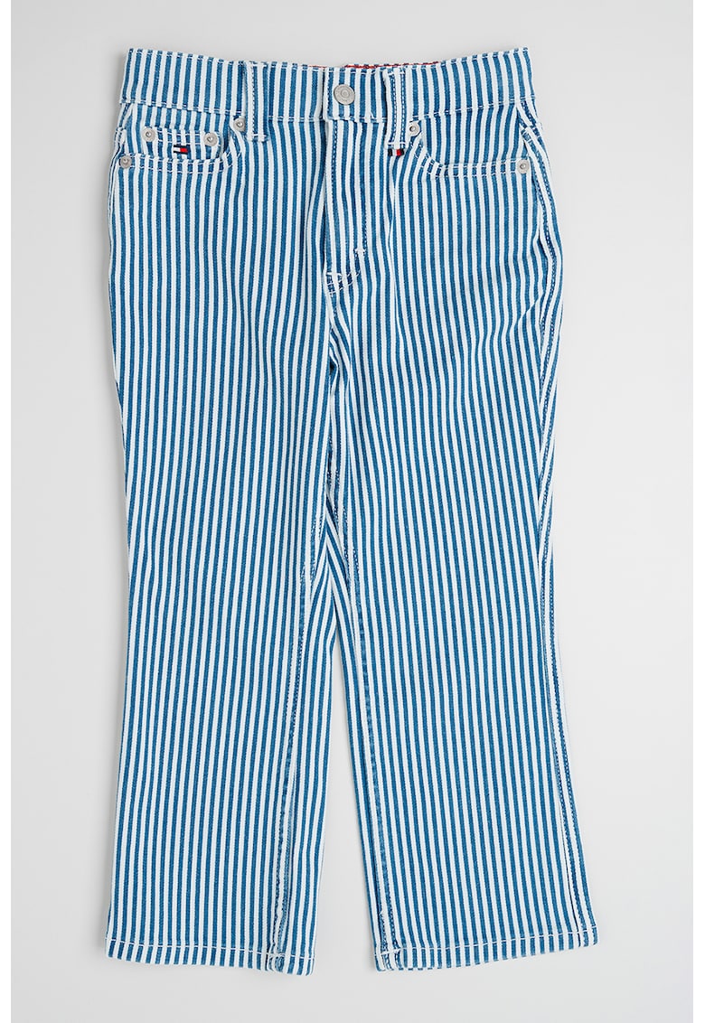 Blugi drepti cu model in dungi Blugi drepti cu model in dungi