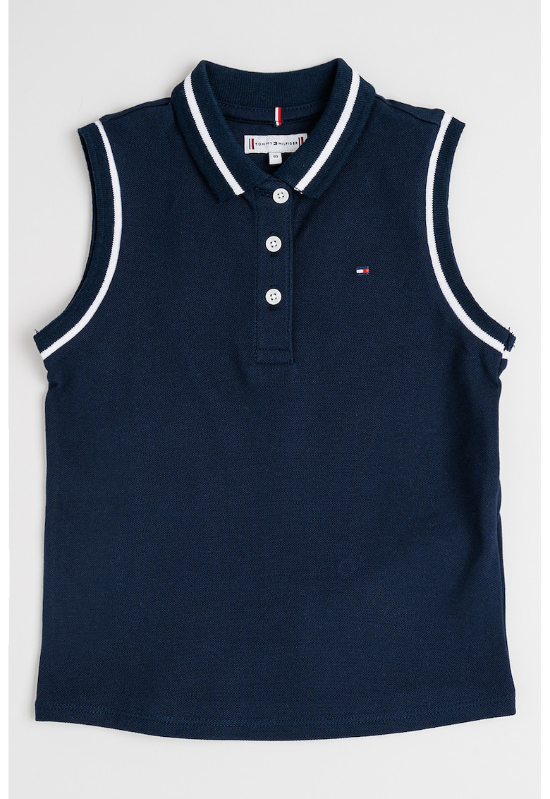 Tricou polo - fara maneci - Bleumarin