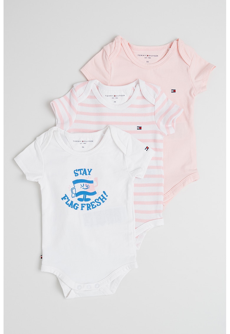 Set de body-uri din amestec de bumbac - 3 piese