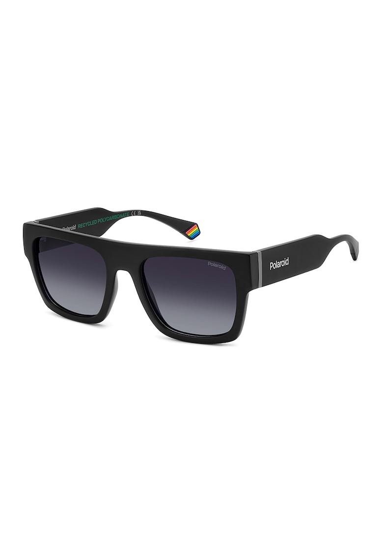 Ochelari de soare patrati unisex cu lentile polarizate - Negru