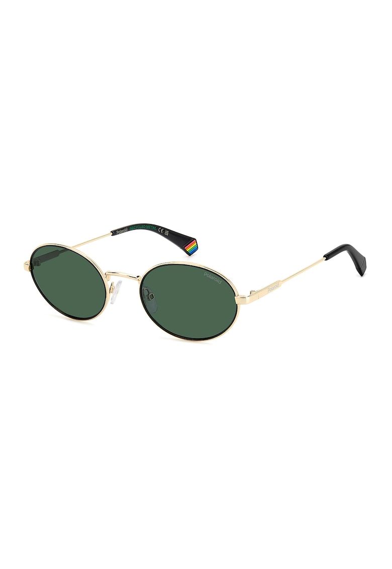 Ochelari de soare rotunzi unisex cu lentile polarizate - Auriu/Negru