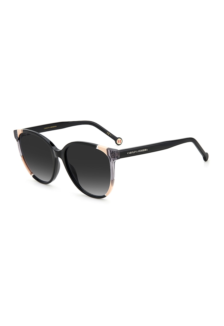 Ochelari de soare rotunzi cu lentile in degrade - Negru