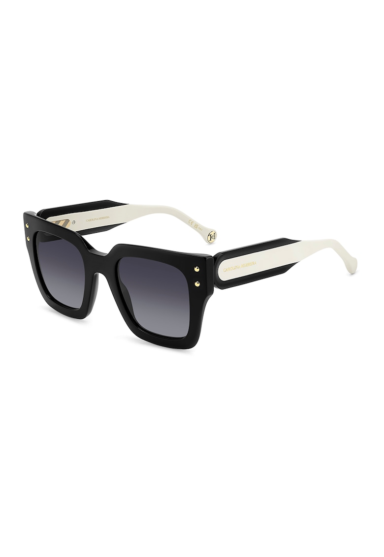 Ochelari de soare cu lentile patrate - Alb/Negru