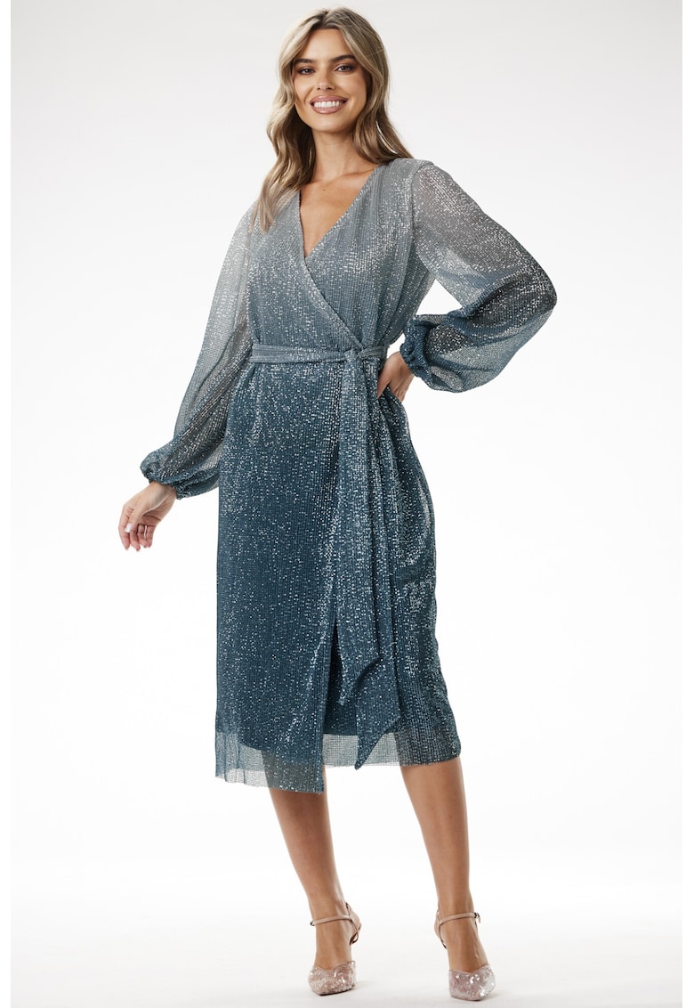 Midi Rochie Maneca lunga - Dreapta - in V A702