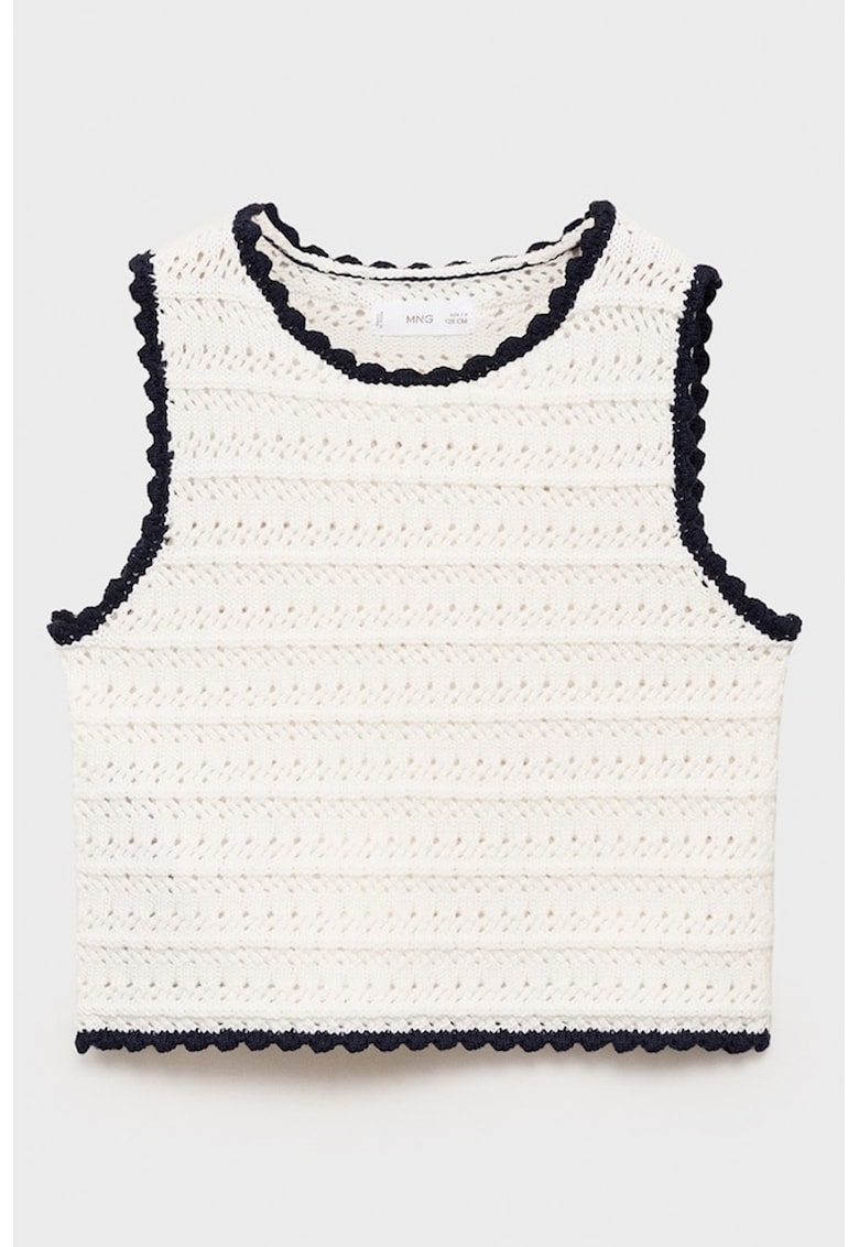 Tricou tricotat cu decolteu la baza gatului