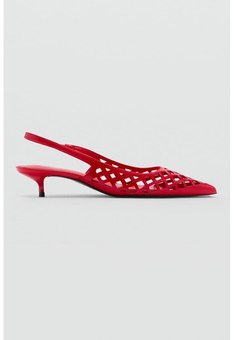 Pantofi slingback din piele ecologica