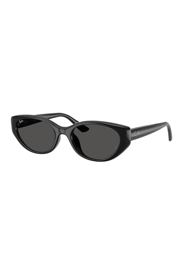 Ochelari de soare ovali unisex - Negru