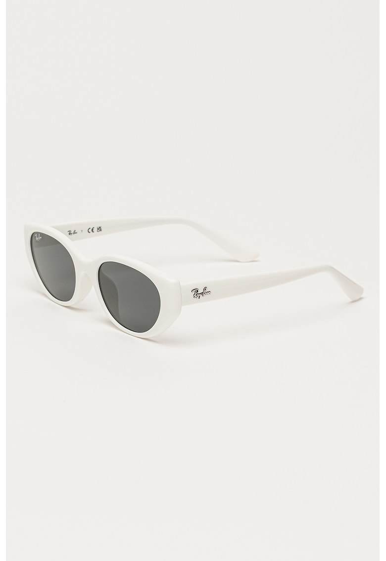 Ochelari de soare ovali unisex - Alb