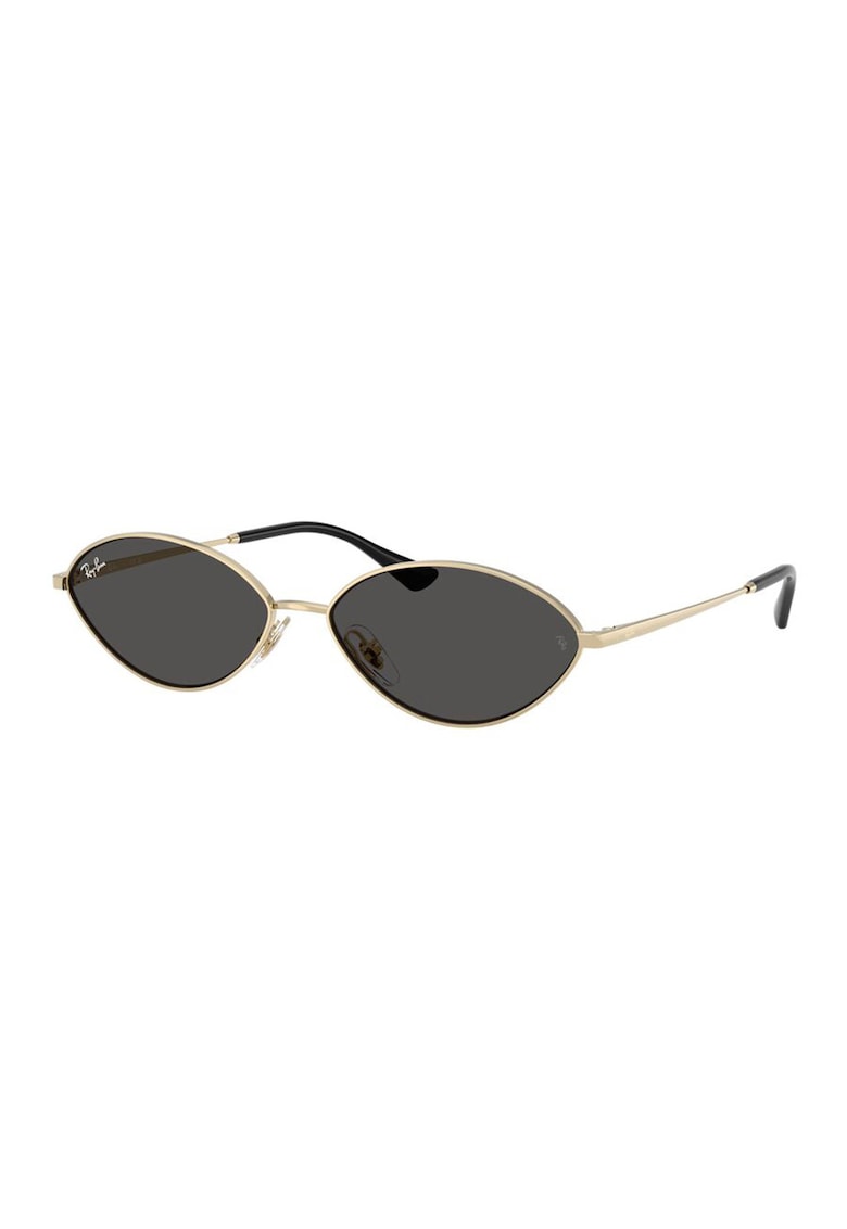 Ochelari de soare ovali unisex Kai - Auriu/Negru