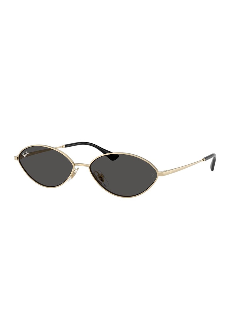 Ochelari de soare ovali unisex Kai - Auriu/Negru