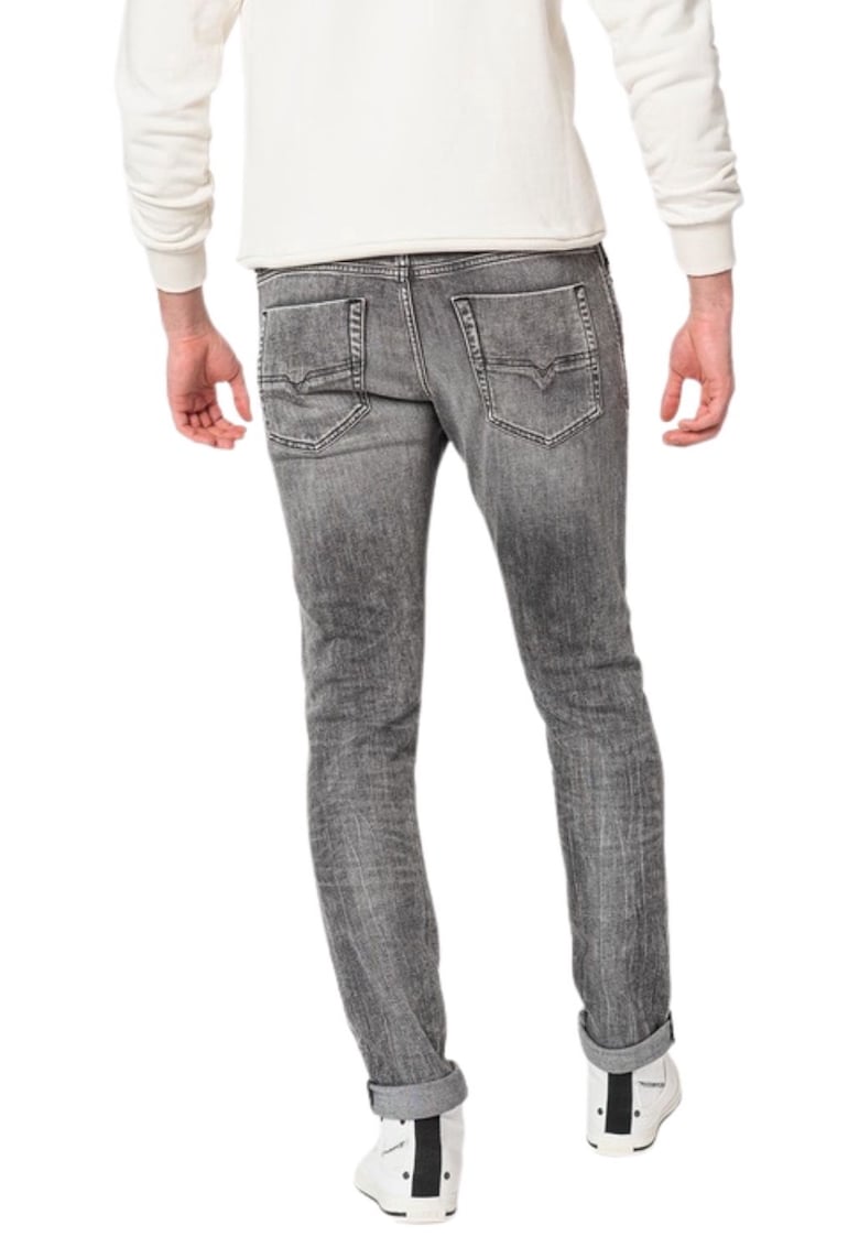 Blugi barbati gri - bumbac - stil drept - lungime lunga -