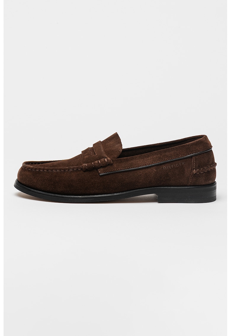 Pantofi loafer din piele intoarsa