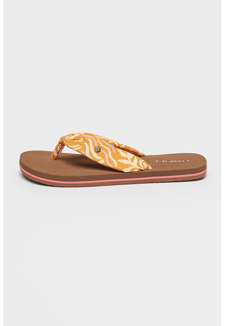 Papuci flip-flop cu model uni Ditsy