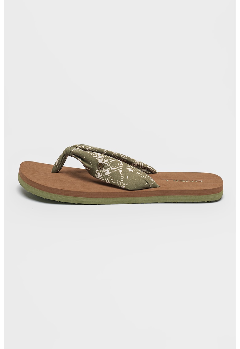 Papuci flip-flop cu model uni Ditsy