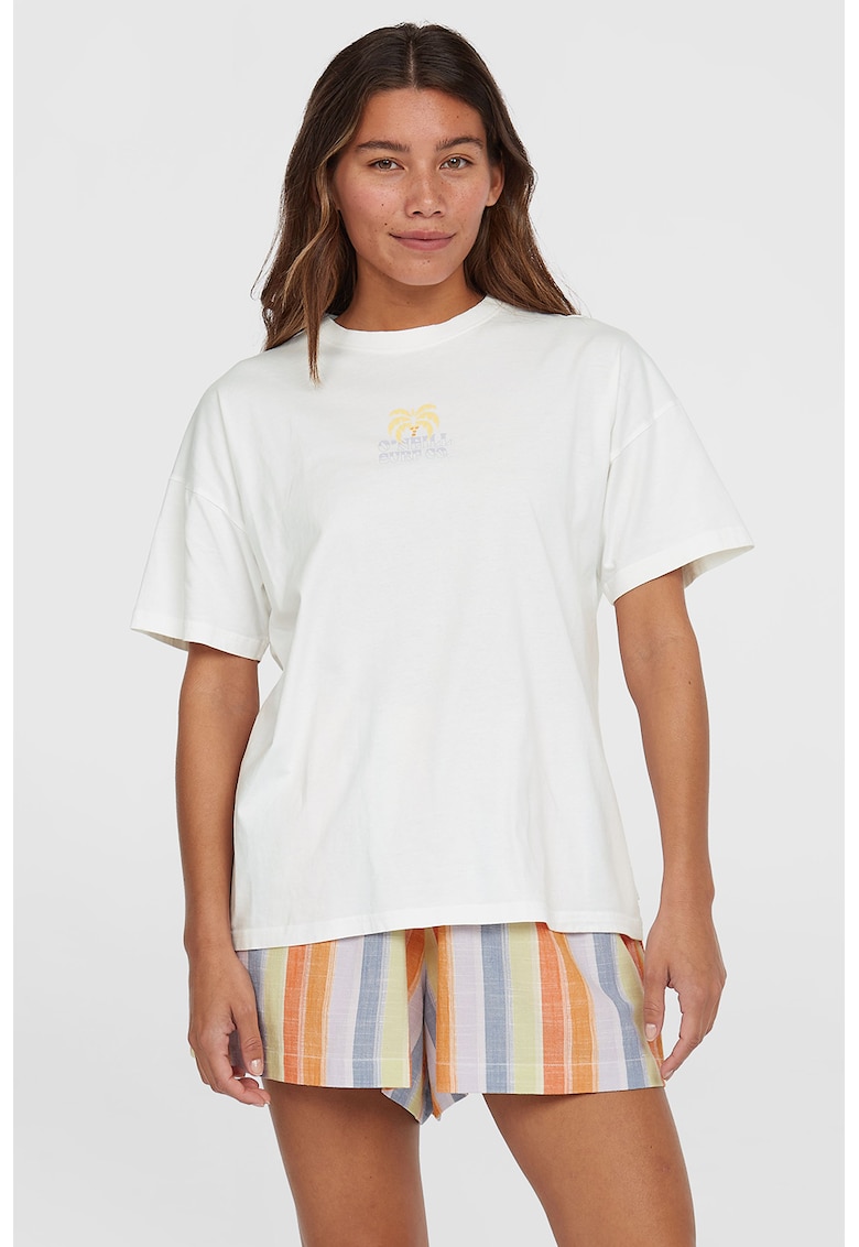 Tricou din bumbac cu maneci cazute