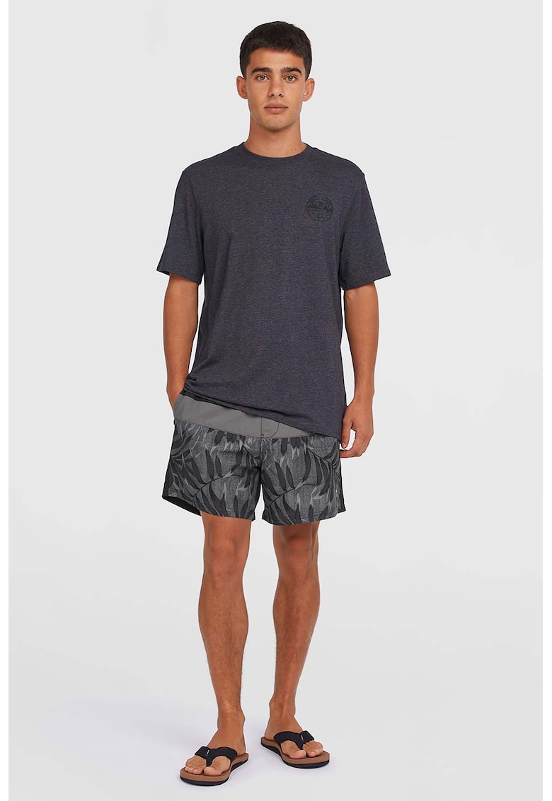 Pantaloni scurti de baie cu imprimeu floral frontal