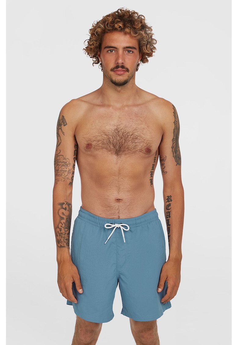 Pantaloni scurti uni de baie cu buzunare laterale