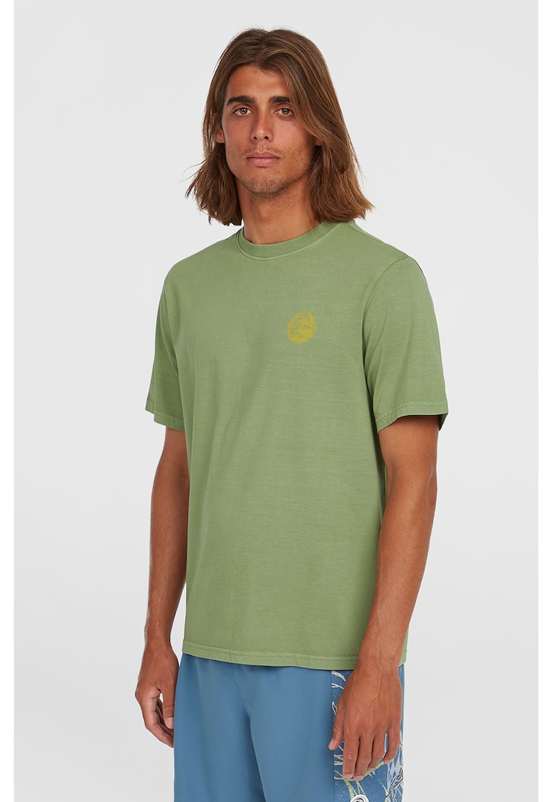 Tricou de bumbac cu imprimeu grafic pe spate