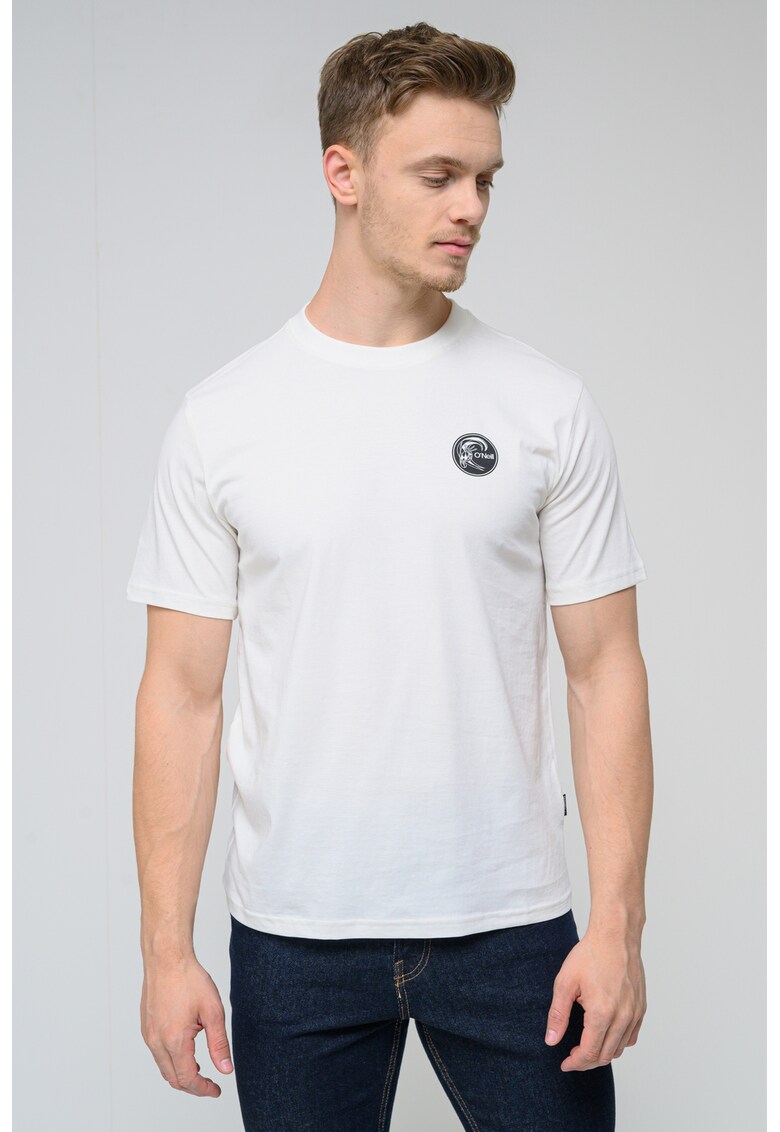 Tricou cu decolteu rotund Originals - Alb fildes/Negru